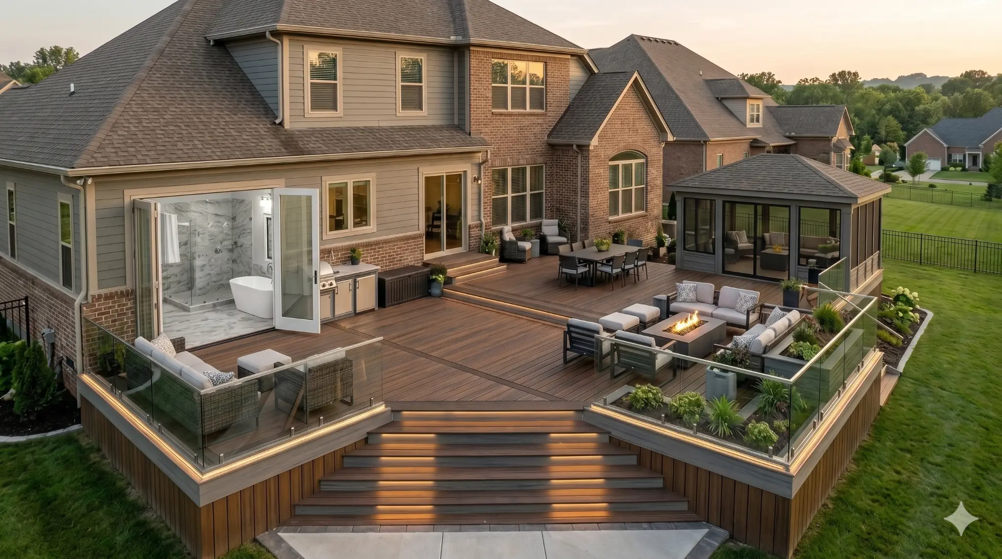 Luxury custom deck builder project inspiration in Nashville and Clarksville, TN